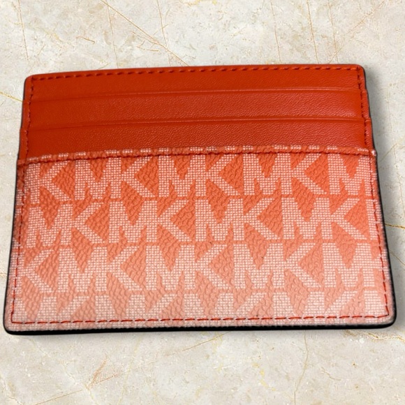 Michael Kors ombré orange card case NWT - Picture 2 of 4